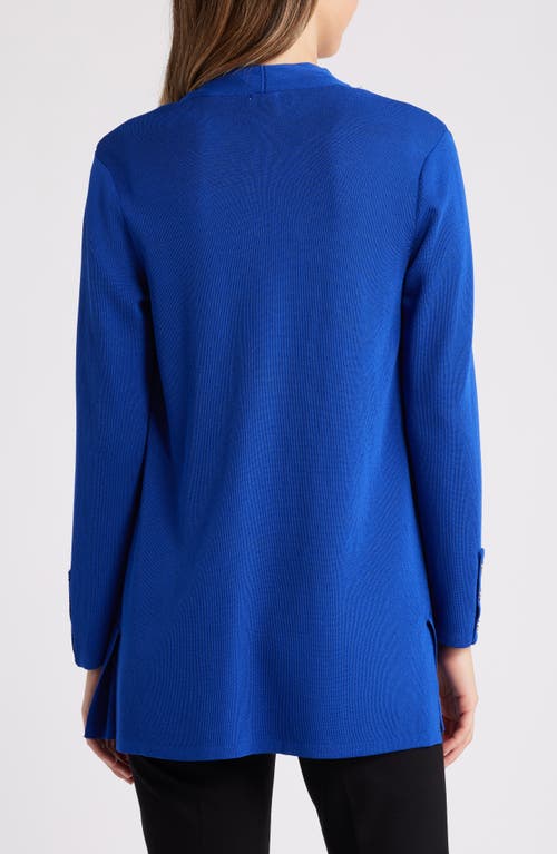 Shop Anne Klein Carmel Long Open Front Cardigan In Vibrant Cobalt