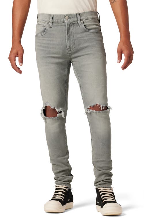 Hudson Jeans Zack Ripped Skinny Jeans in Dk Concrete