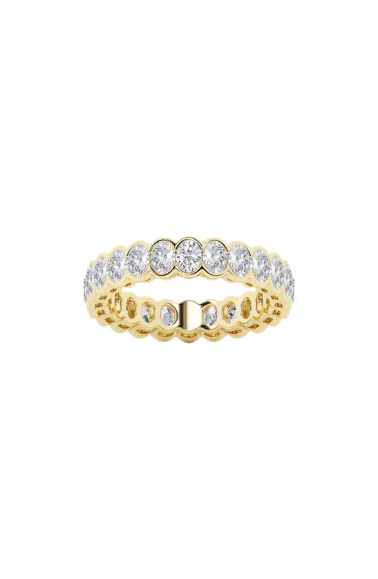 Badgley Mischka 14k Gold Oval Lab Created Diamond Eternity Band Ring In Yellow