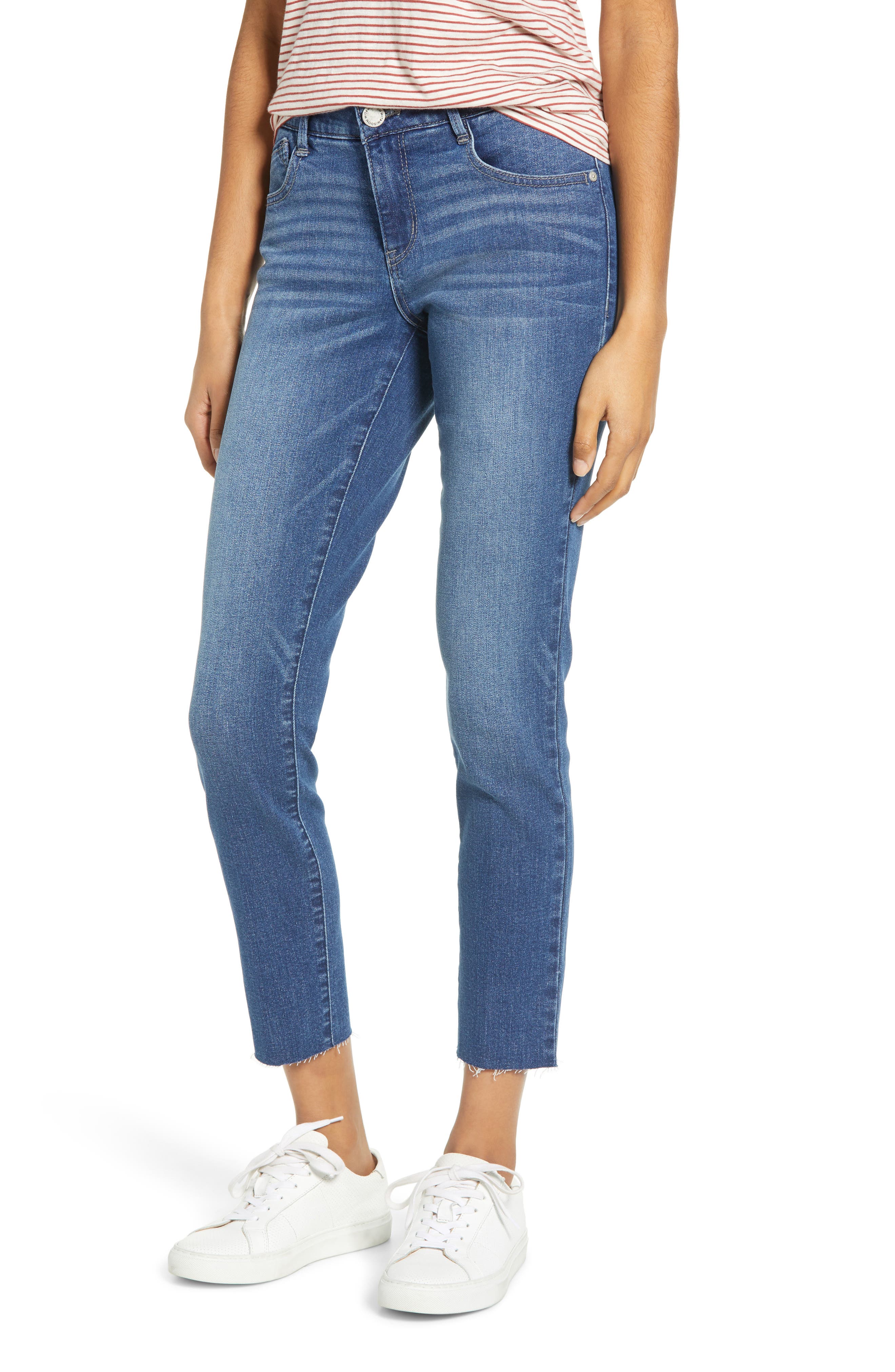 cropped slim jeans women's