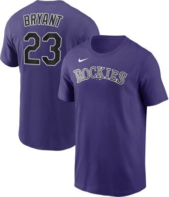 Women's Nike Kris Bryant White/Purple Colorado Rockies Replica Player Jersey