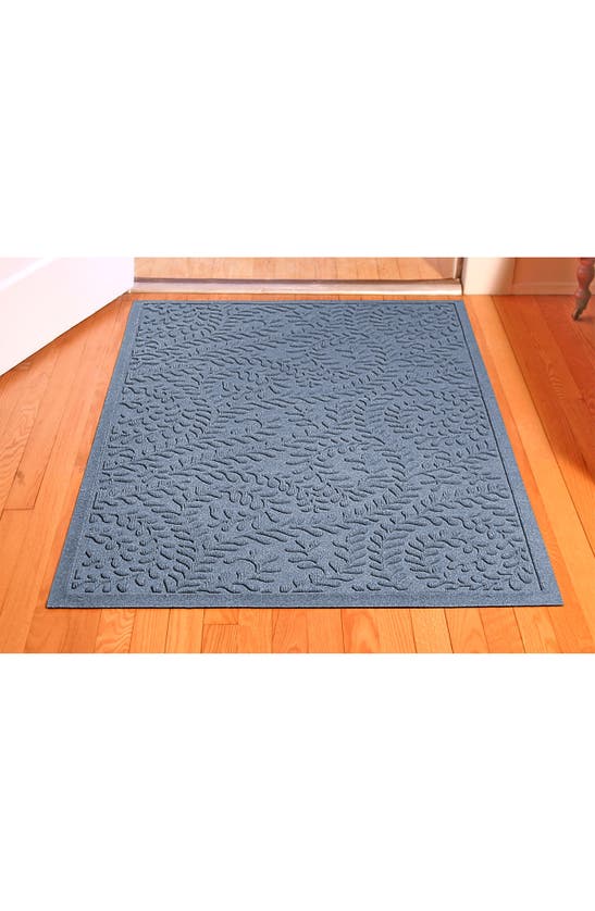 Shop Bungalow Flooring Waterhog Boxwood Floor Mat In Bluestone