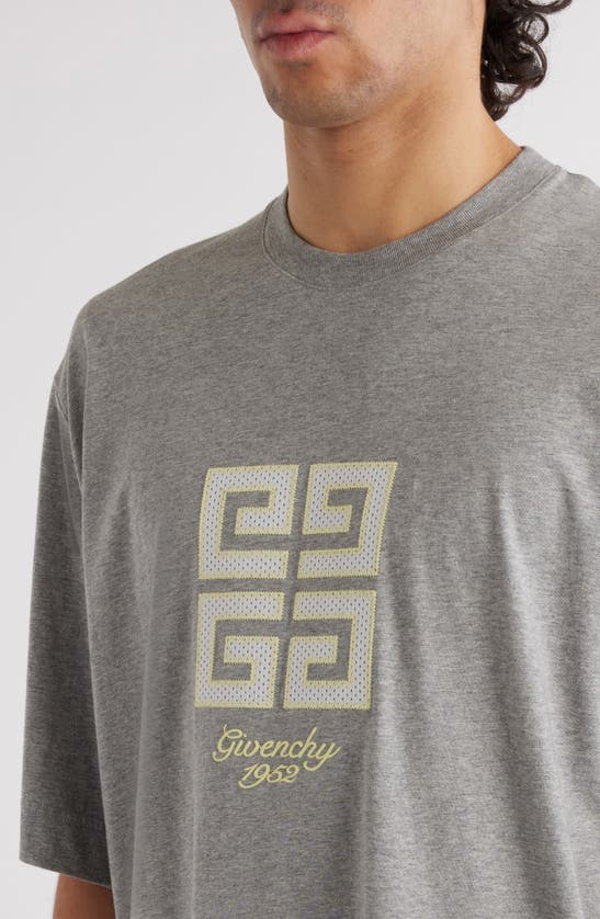 Shop Givenchy New Studio Fit Oversize Logo Graphic T-shirt In Light Grey
