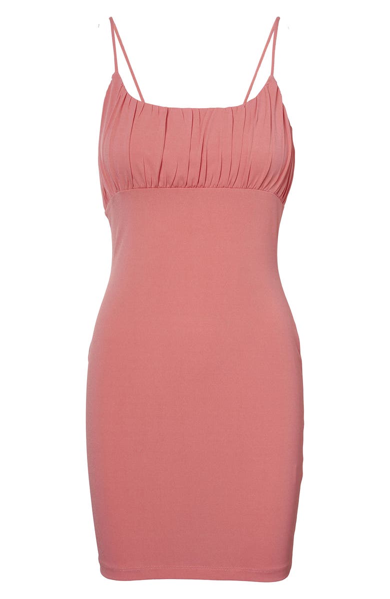 VERO MODA Frankie Pleated Bodycon Dress, Main, color, TEA ROSE