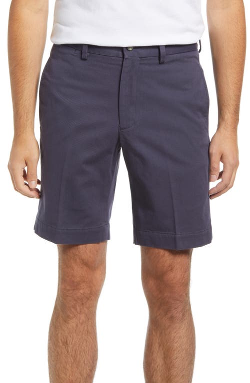 Berle Charleston Khakis Flat Front Chino Shorts in Navy