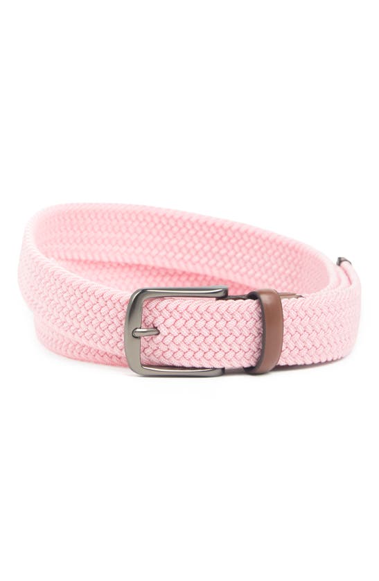 Original Penguin Classic Stretch Woven Belt In Pink