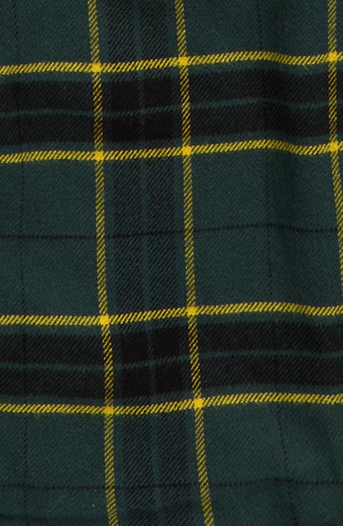 Vans Kids' Parkway Ii Plaid Cotton Hooded Snap-up Shirt Jacket In Green Gables/black