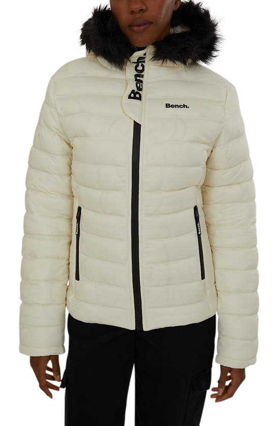 Bench Ludlow Puffer Jacket In White