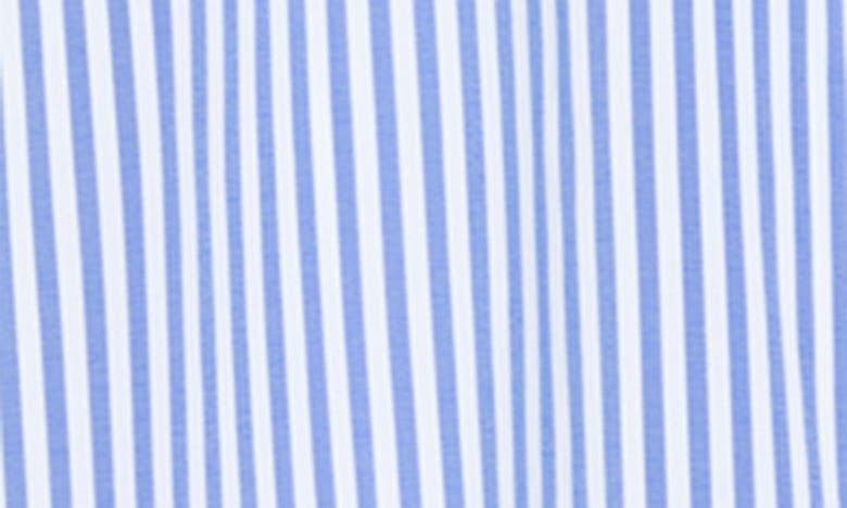 Matty M Stripe Short Sleeve Button-up Shirt In Chambray