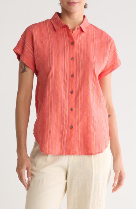 Dana Stripe Short Sleeve Button-Up Shirt<br />