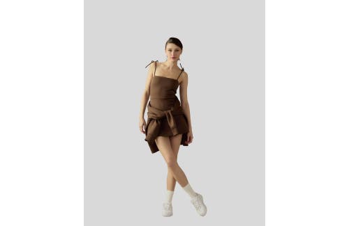 Cynthia Rowley Bonded Basics Dress In Brown