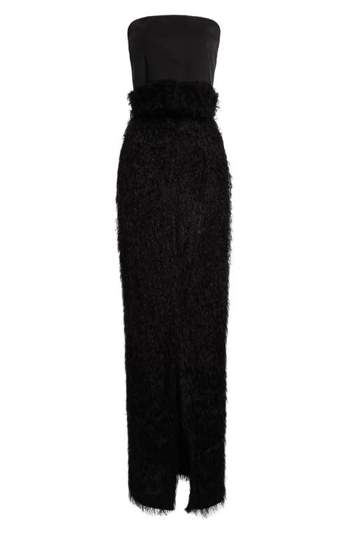 Shop Totême Toteme Strapless Fil Coupé Gown In Black