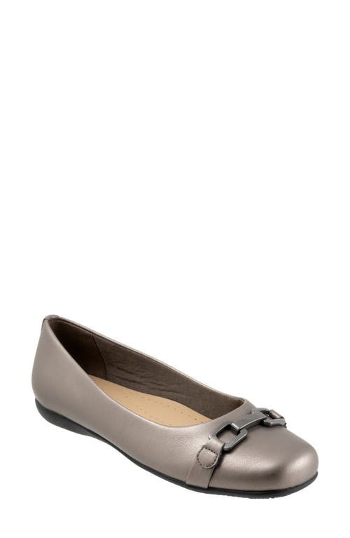 Shop Trotters Sadie Flat In Pewter