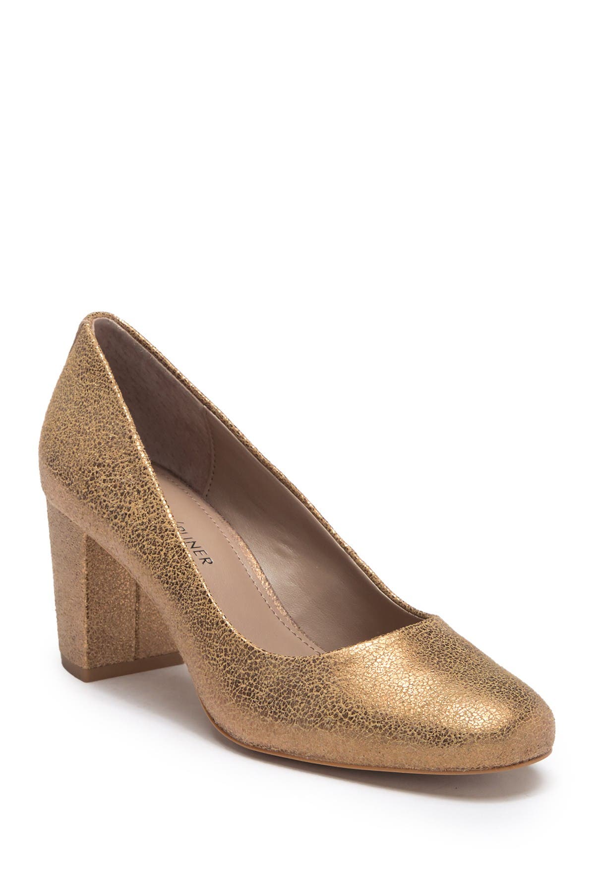 metallic block heel pump