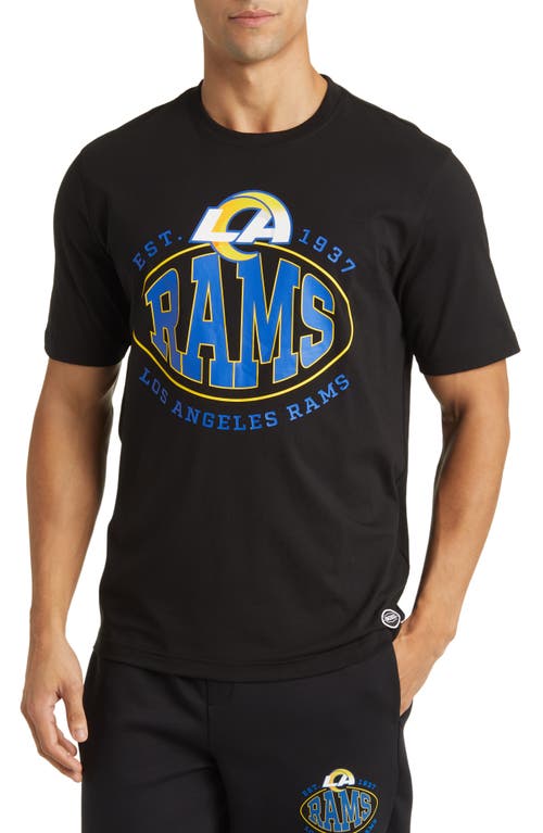 BOSS x NFL Stretch Cotton Graphic T-Shirt in Los Angeles Rams Black at Nordstrom, Size Xx-Large