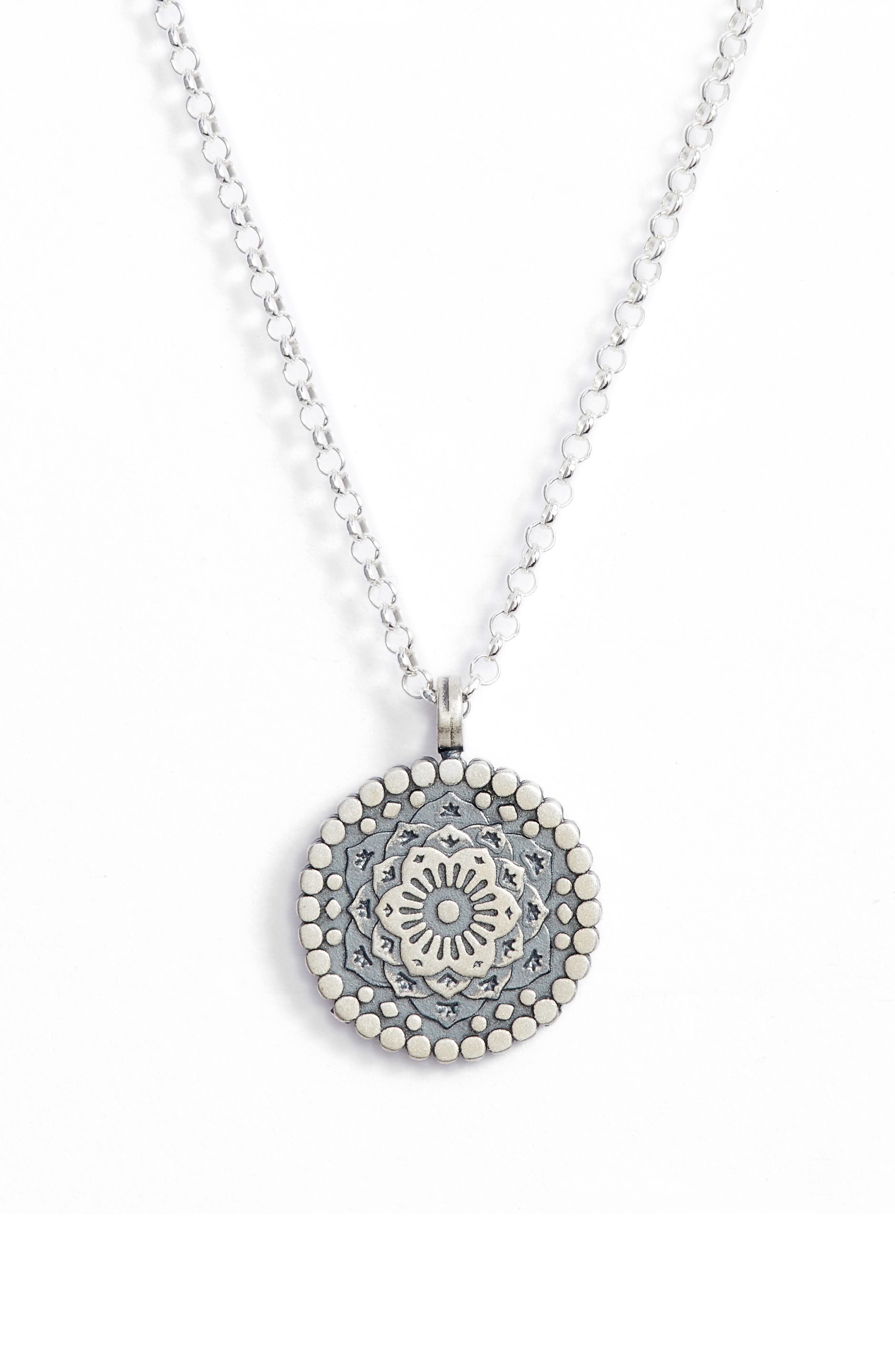 Dogeared Gratitude Mandala Necklace Nordstrom