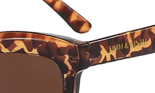 Fifth & Ninth Pippa 73mm Oversize Polarized Cat Eye Sunglasses In Torte