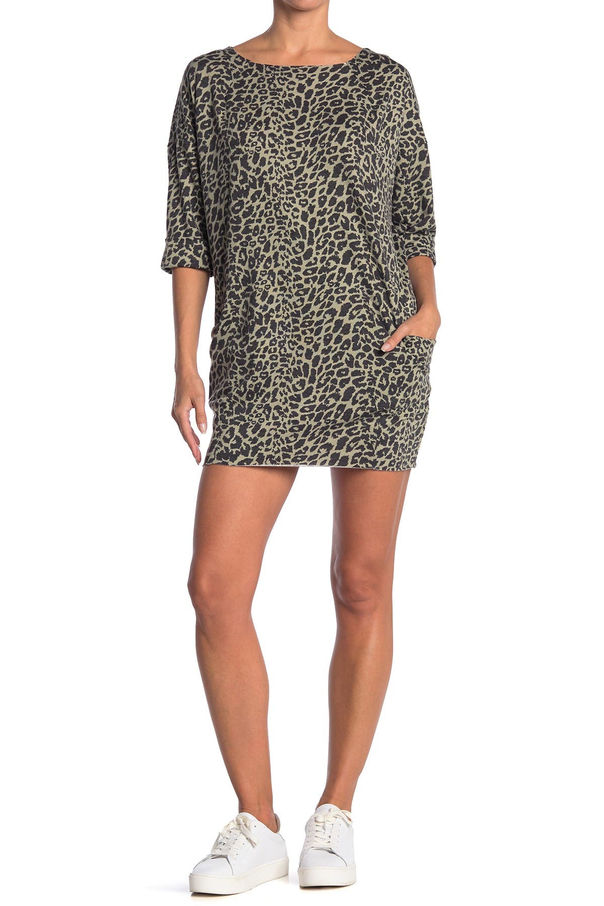 leopard tee shirt dress