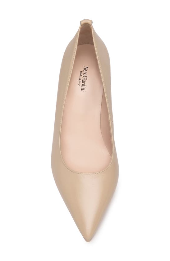 Nerogiardini Pointy Stiletto Dress Pumps In Linen