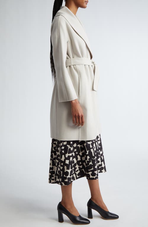 Max Mara Messi Virgin Wool Belted Coat In Medium Grey