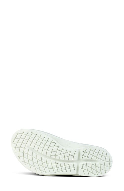 Shop Oofos Oomega Flip Flop In Cosmic Grey