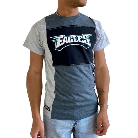 Men's Philadelphia Eagles Refried Apparel Black/Gray Upcycled Angle Long  Sleeve T-Shirt