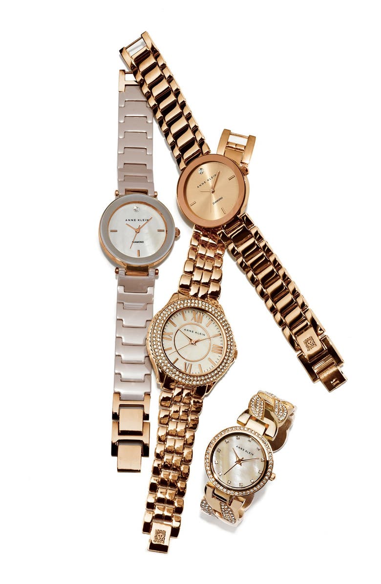 Anne Klein Crystal Bezel Bracelet Watch, 38mm | Nordstrom