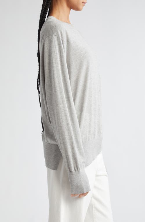 Shop Totême Toteme Silk & Cashmere Sweater In Grey Melange