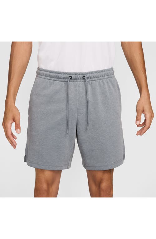 Nike Men's Primary Fleece 7" Dri-fit Uv Unlined Performance Shorts In Cool Grey/heather