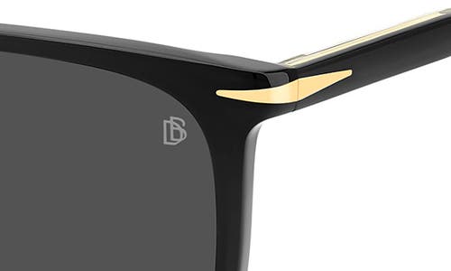 David Beckham Eyewear 58mm Rectangular Sunglasses In Black/grey