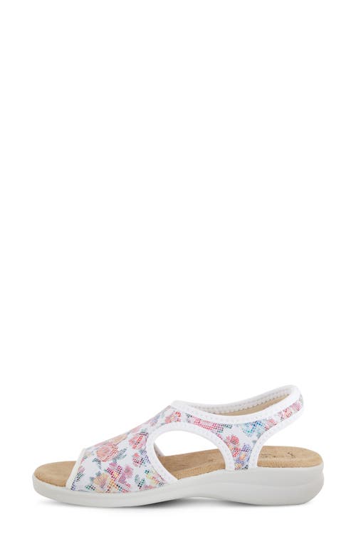 Flexus By Spring Step Nyaman Slingback Sandal In White Multi