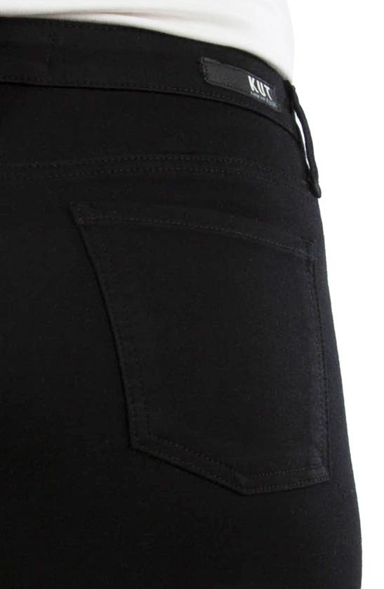 Kut From The Kloth Donna High Waist Fray Hem Ankle Skinny Jeans In Black