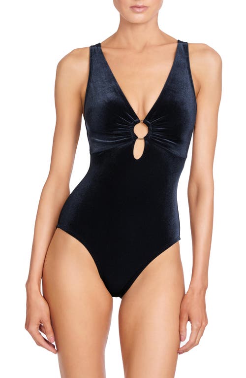 Robin Piccone Roxy Cutout One-Piece Swimsuit in Black