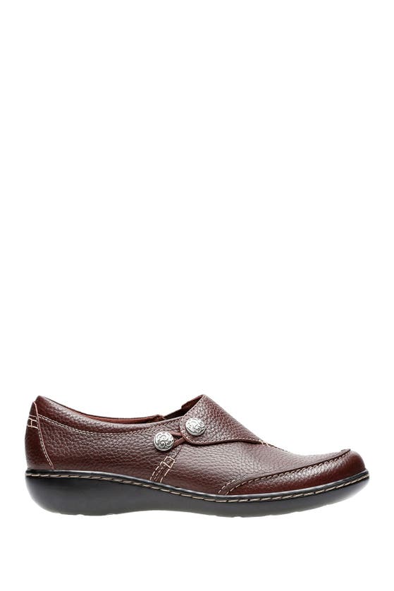 Clarks Ashland Lane Q Leather Slip-on Loafer In Redwood