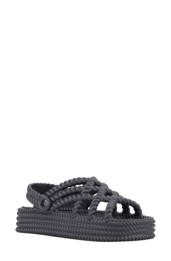 Shop Olivia Miller Jazzy Braid Sandal In Black