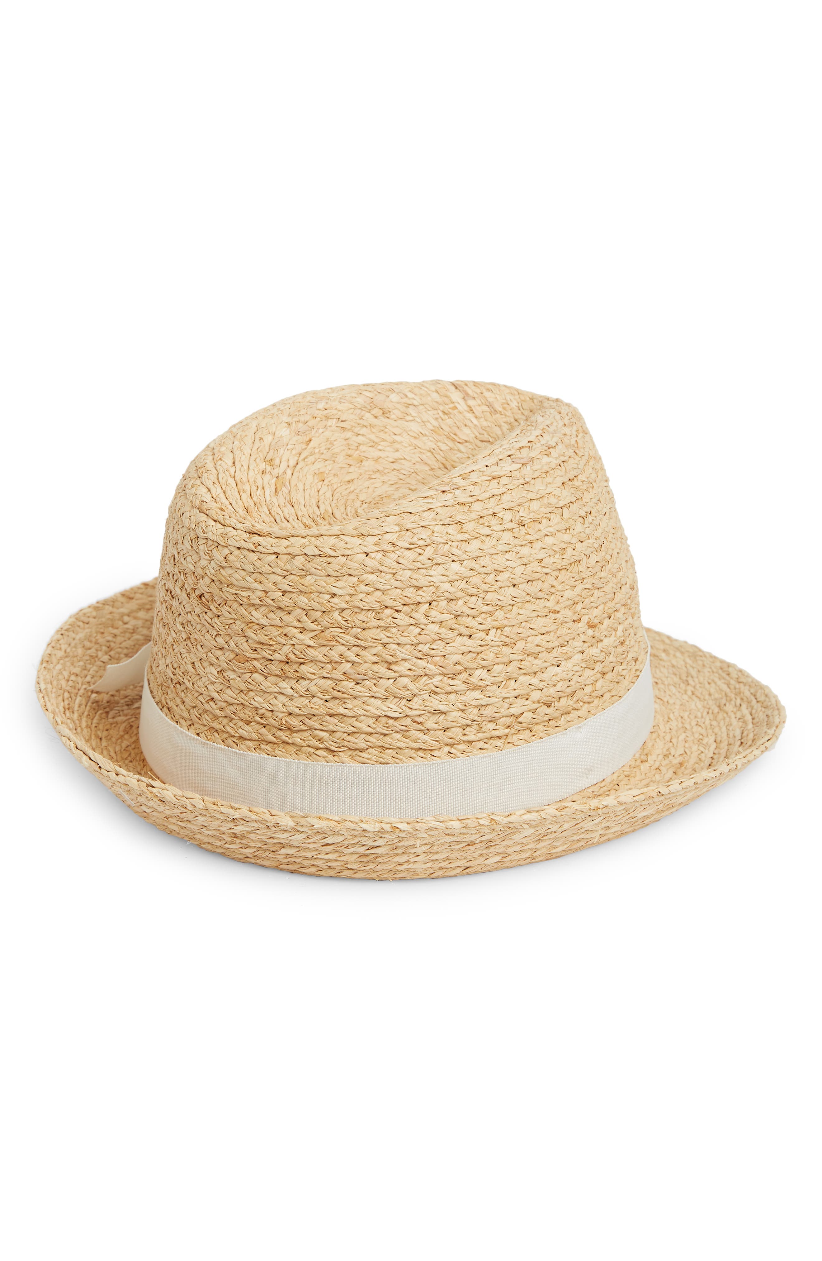Lulla Collection by Bindya Straw Fedora Hat Nordstromrack