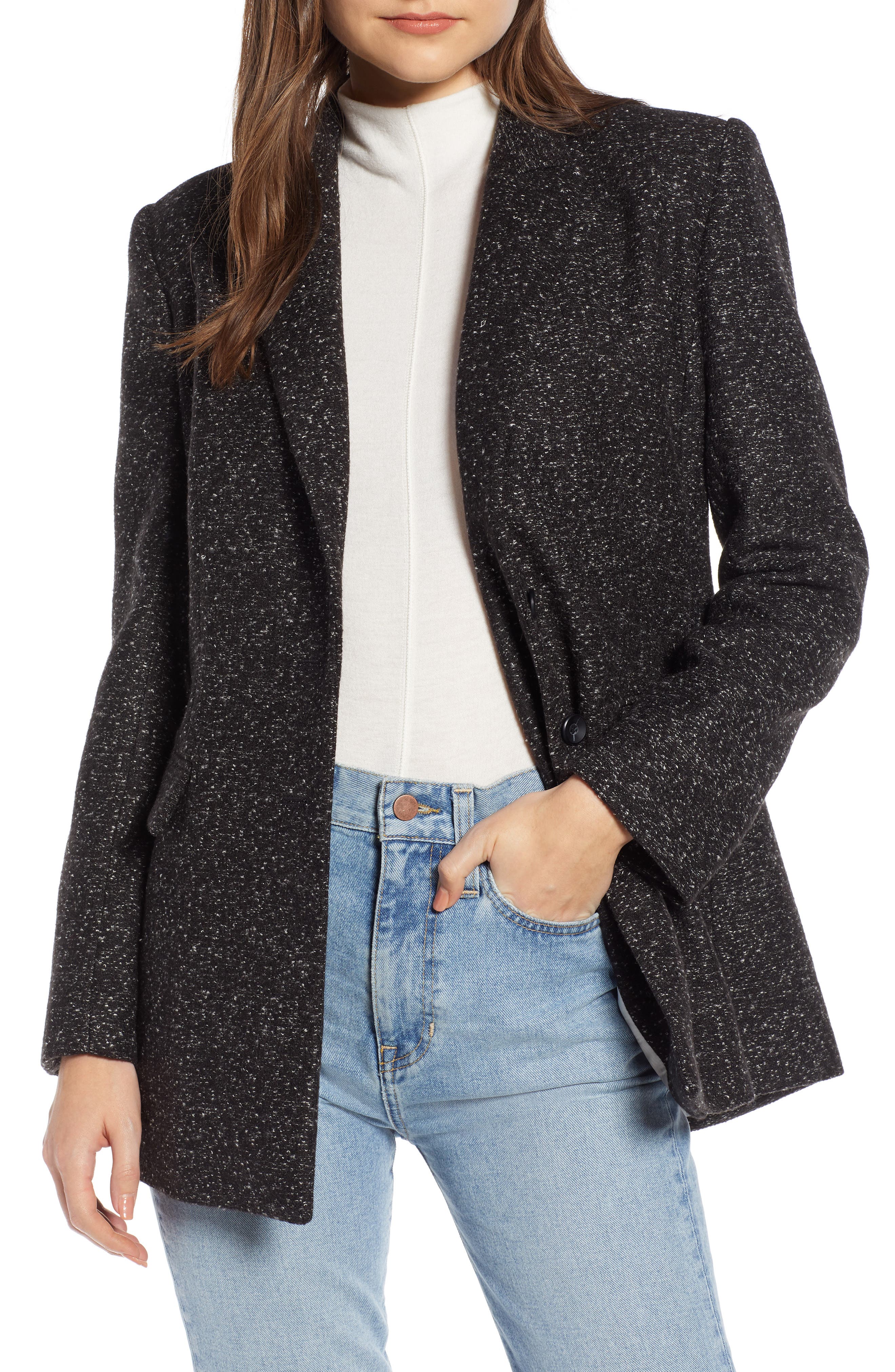 Something Navy Bouclé Blazer (Nordstrom Exclusive) | Nordstrom