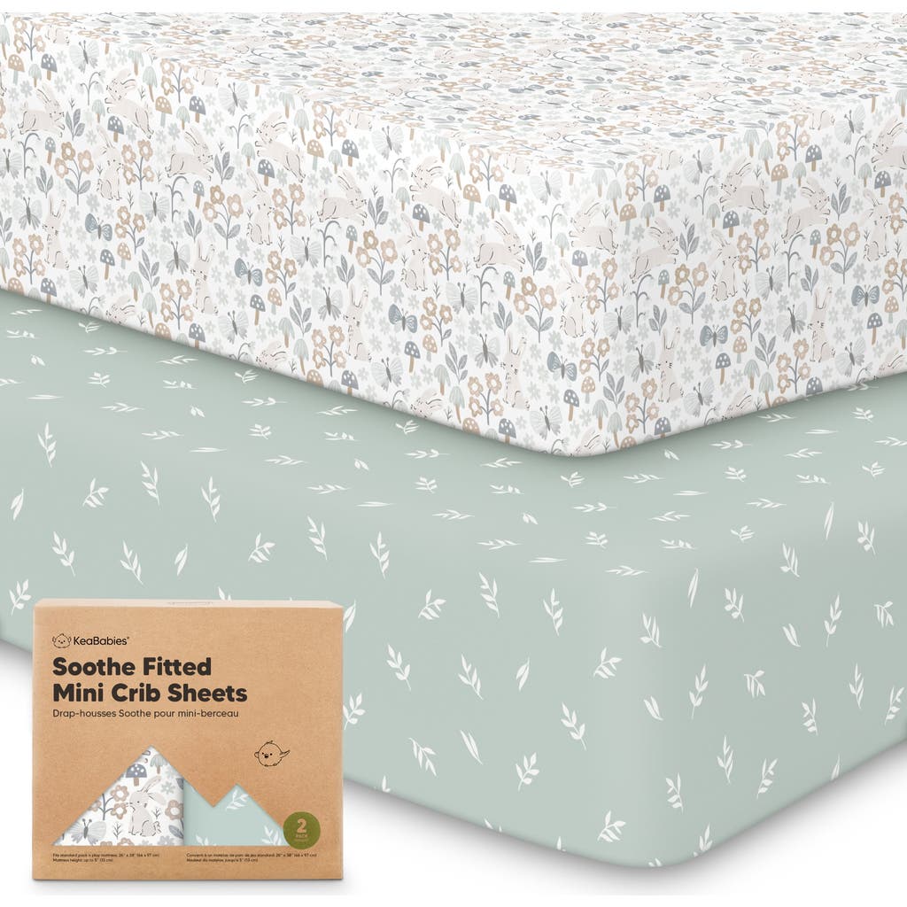 Keababies Soothe Fitted Mini Crib Sheet In Prairie