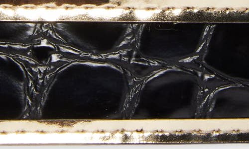 Christian Louboutin Giddy Belt In Embossed Leather In Black/gold/elvis