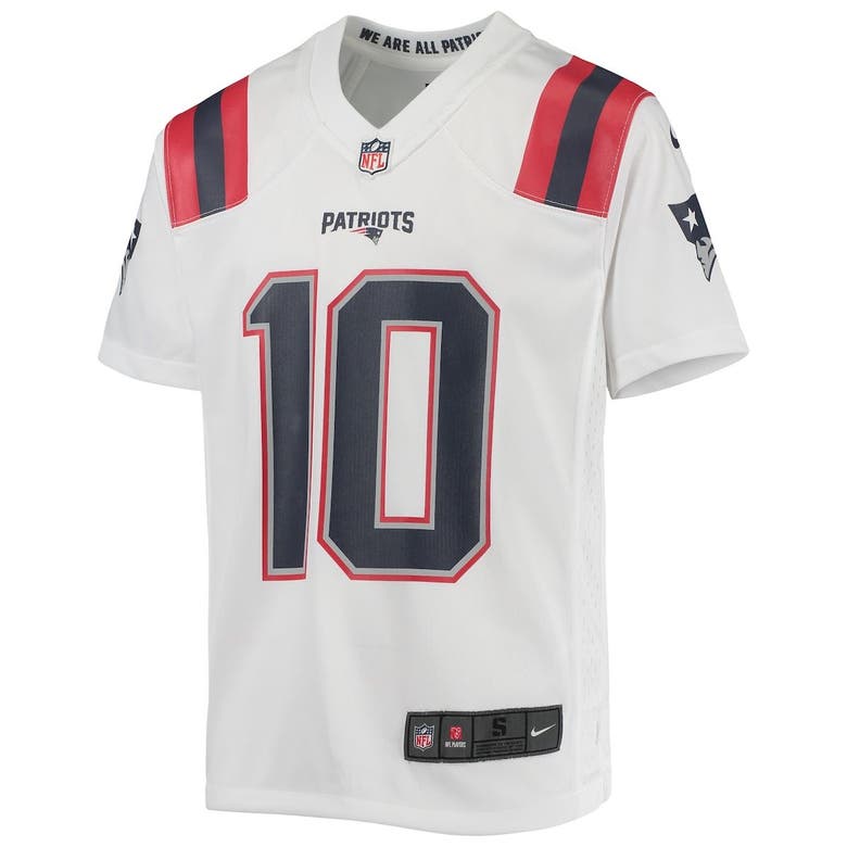 New England Patriots Mac Jones Jersey Print White / Small - 14x20 | Sporticulture