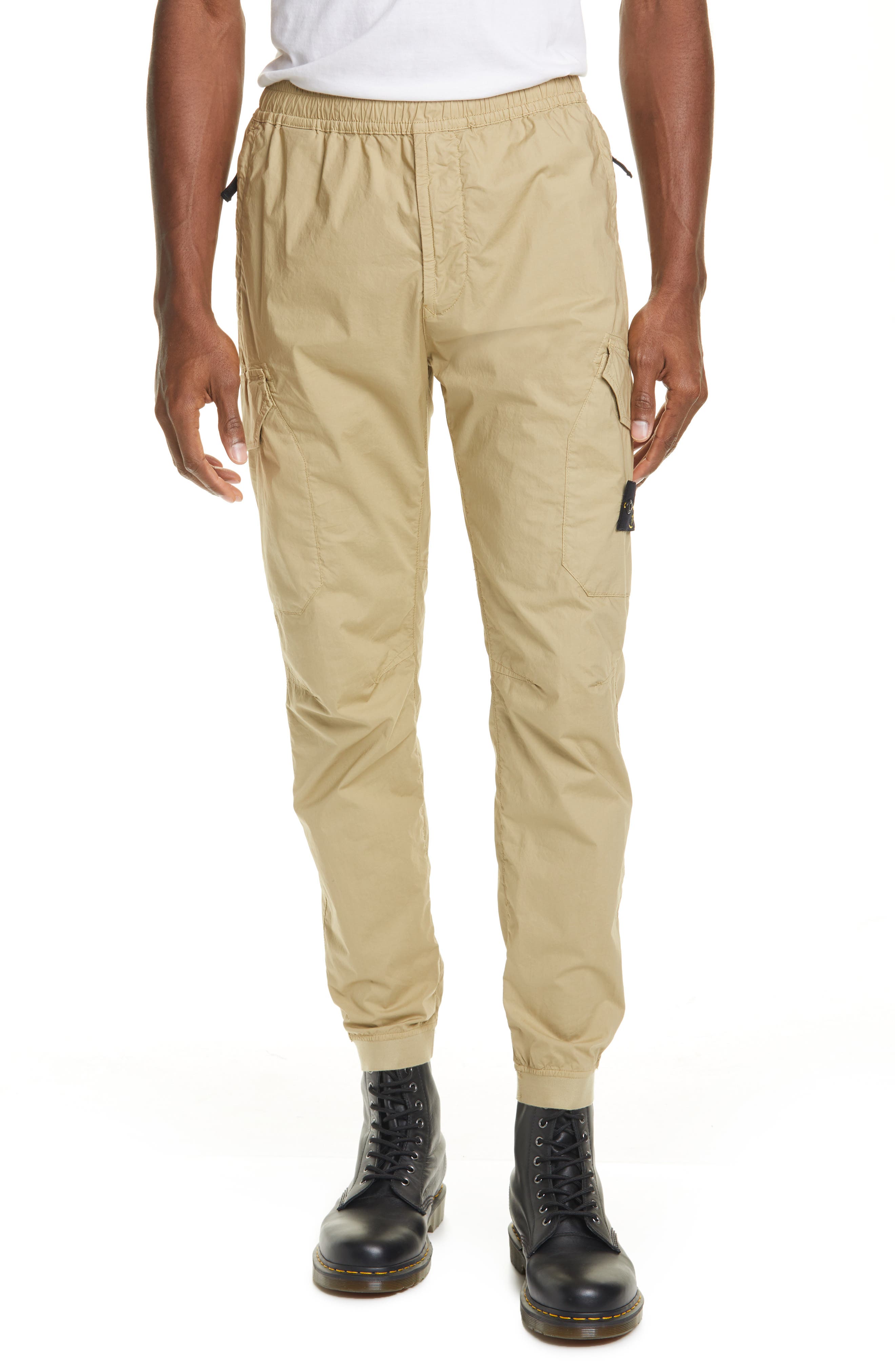 stone island cargo pants beige