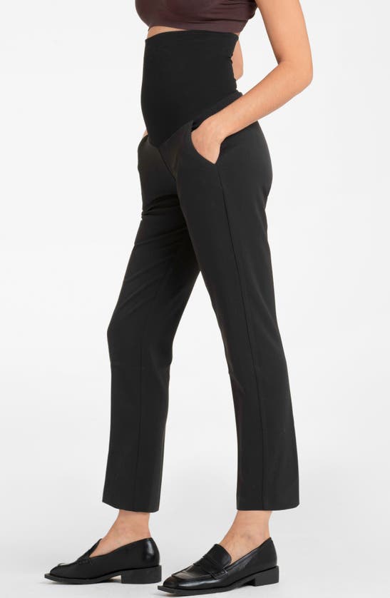 Shop Seraphine Tapered Compression Postpartum Leggings In Black