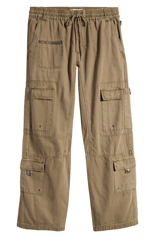 Shop Pacsun Wyatt Baggy Cotton Cargo Pants In Dusty Olive