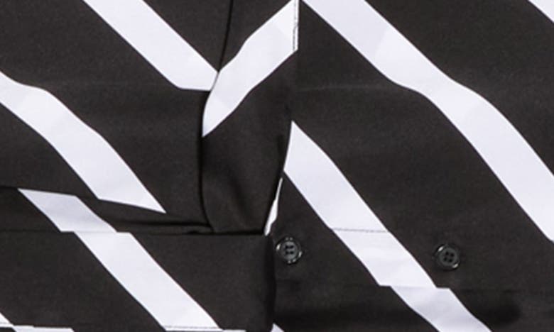 By Design Castaway Stripe Long Sleeve Shirtdress In Black And White Combo