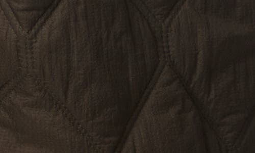 Shop Bernardo Rib Trim Quilted Liner Jacket In Olive