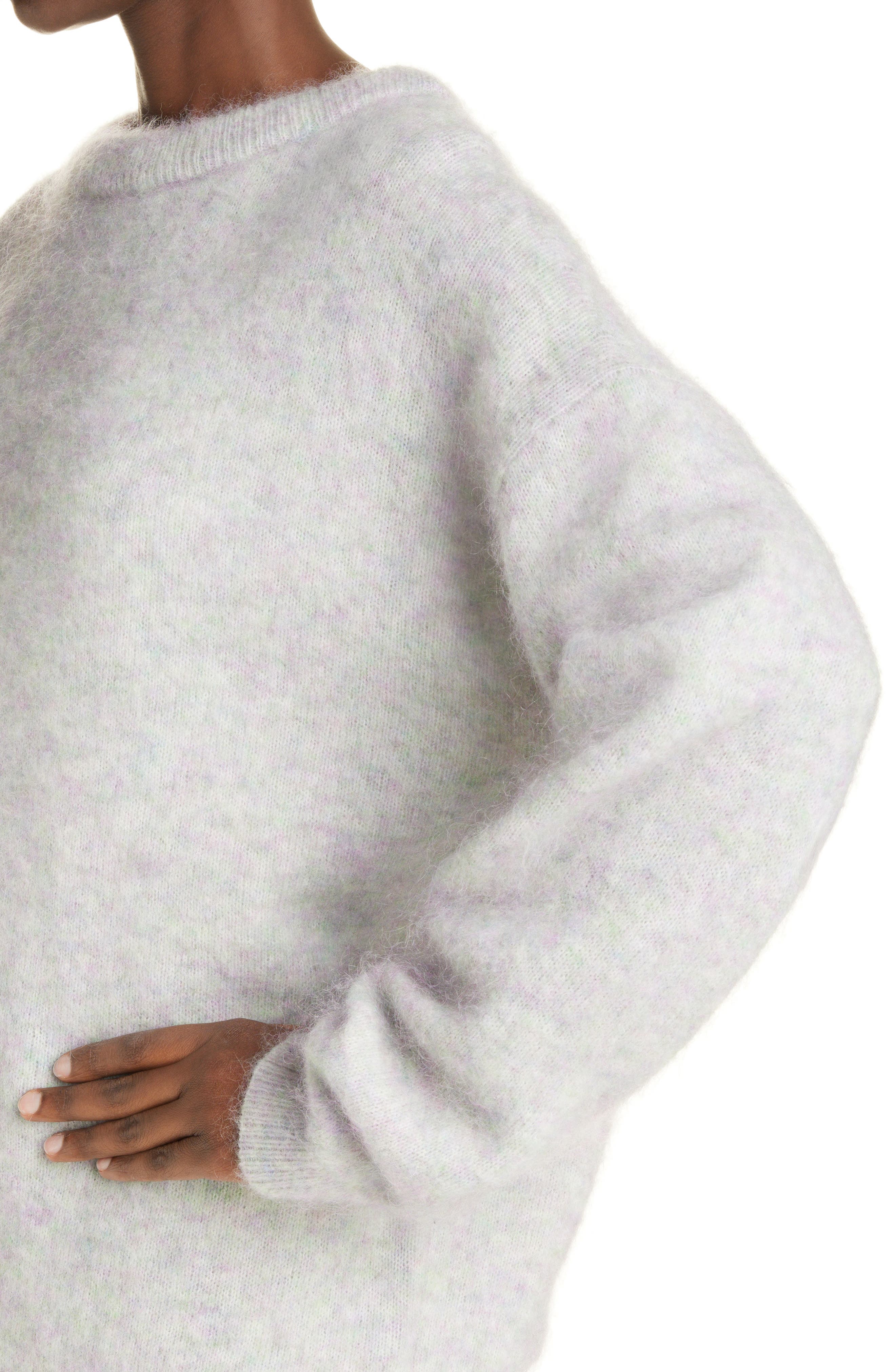 Acne Studios Dramatic Moh Sweater in Soft Green Melange | Smart Closet