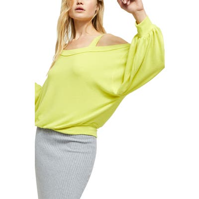 Free People Flaunt It Long Sleeve Tee, Yellow