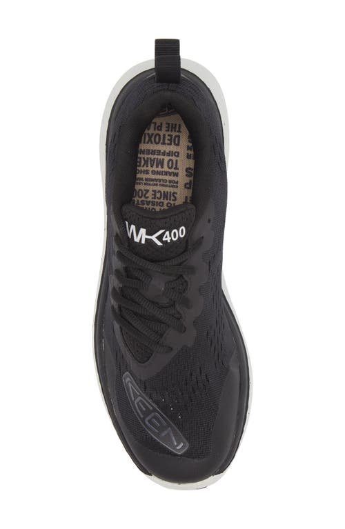 Keen Wk400 Walking Sneaker In Black/white
