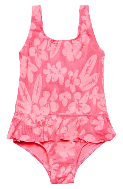 Ruffle Jacquard One-Piece Swimsuit (Toddler & Little Kid)