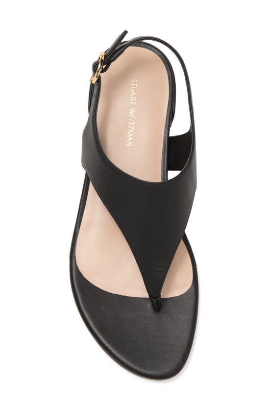 Stuart Weitzman Santorini Flat Sandal In Black